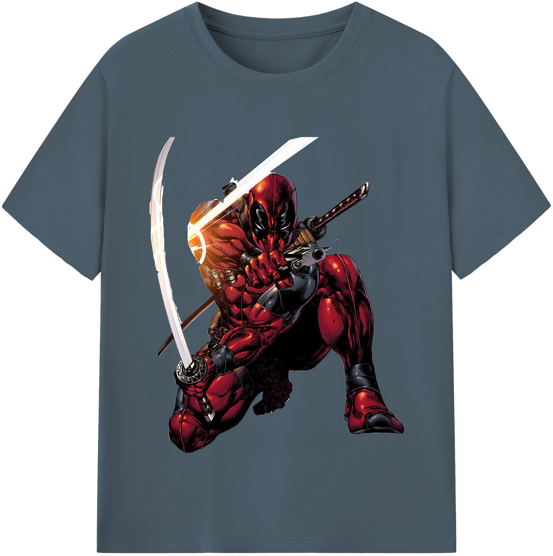 （画像用） Deadpool デッドプール 綿100％半袖Tシャツ（フロントプリント）